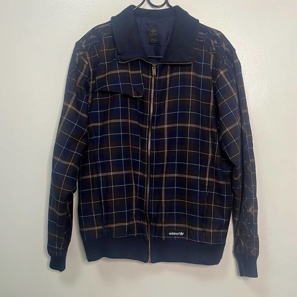 ADIDAS PLAID JACKET SIZE L